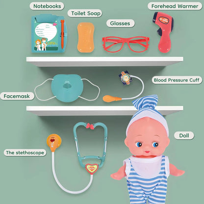 Doctor Kit for Toddlers,Realistic Kids Doctor Playset with Toy Stethoscope, Medical Tools & CT Scanner,Educational Birthday Gift