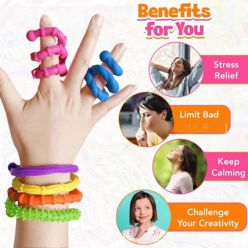 Textured Relaxation Toys Travel Activity Student Focus Sensory Sticks Autism Friendly Classroom Use Calming Sensory To