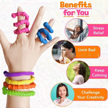 Textured Relaxation Toys Travel Activity Student Focus Sensory Sticks Autism Friendly Classroom Use Calming Sensory To