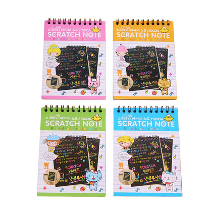 1/3/6/10Pcs Creative Colorful Scratch Art Book DIY Graffiti Paper Handcraft Drawing Book for Kids And Adults