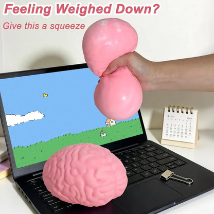 Giant Brain Squishy Toys Stress Relief Sensory Toys for Adults & Kids, Anxiety Relief Fidget Toys for Autism & ADHD Gag Gifts