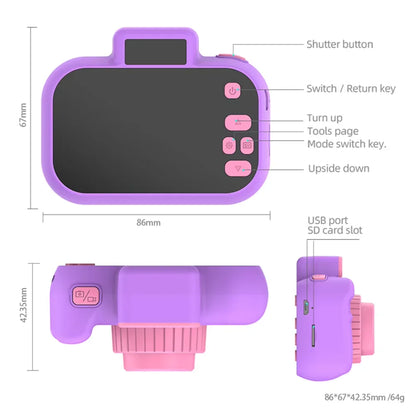 Children Camera 4000W Pixels 1080P HD Screen Dual Cameras Kids Electric Toys For Baby Camara Foto Infantil Children's Gifts