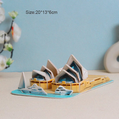 Creative DIY 3D Paper Card Puzzle Building Model Assembly Kids Handmade Jigsaw Room Decorations Educational Toys