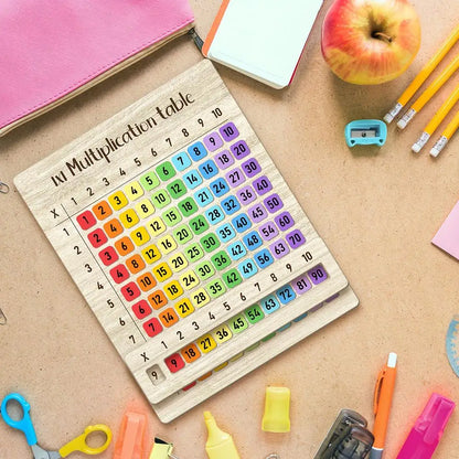 Montessori Wooden Multiplication Table Rainbow Math Learning Board Set Educational Wood Grid Toys For Back To School Gift