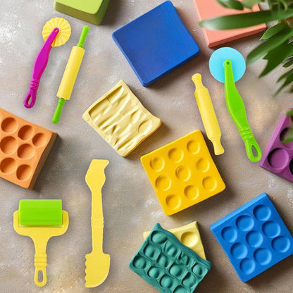 Children DIY Play Dough Tools Set Creative Plastic Cutters Rollers Molds Playdough Decorative Accessories Toddler Kids Toys Gift