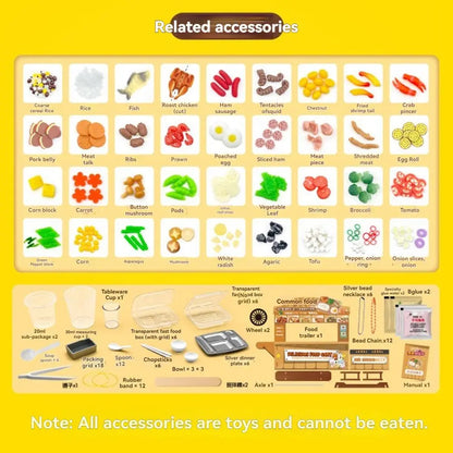 3D Pretend Play Kitchen Toys Creative DIY Mini Fast Food Model Toy Funny Reusable Cooking Interactive Toys Children Gifts
