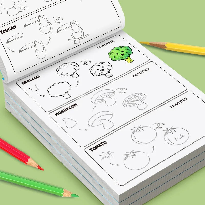 Art Learning Book for Kids - How to Draw Everything with Simple Steps, Boost Creativity & Drawing Skills