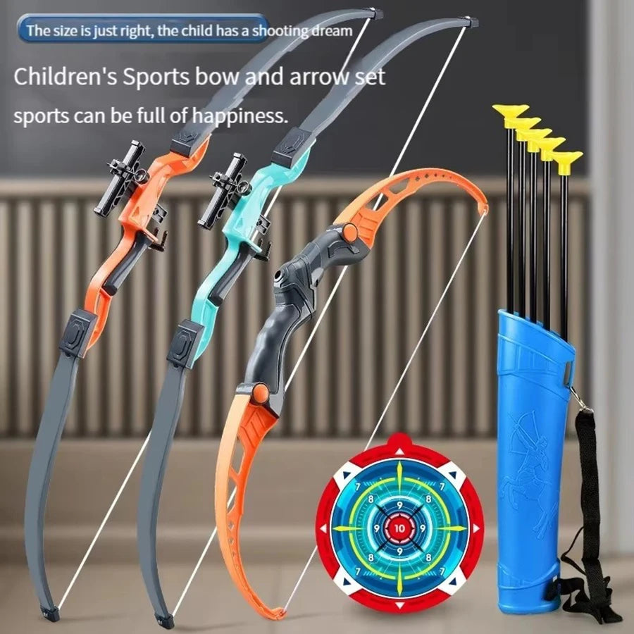 Kids Bow and Arrow Set Outdoor  Archery Toys Set for Kids Ages 4-8 8-12 with Suction Cup Arrows For Kids Adult Stress Relief