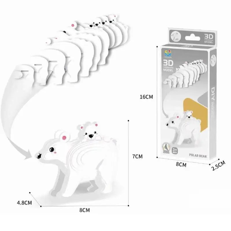 Montessori Educational Toy Set, DIY 3D Paper Model Assembly Animal Puzzle, Exciting Learning Play for Boys and Girls