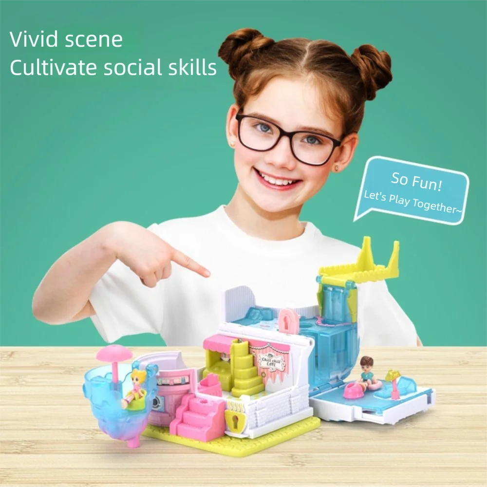 Creative Simulation Play House Toys 3D Interactive Miniature Villa Model Toy with Lighting and Music Cosplay