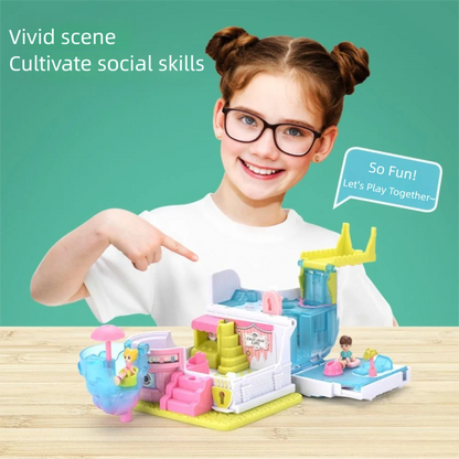 Creative Simulation Play House Toys 3D Interactive Miniature Villa Model Toy with Lighting and Music Cosplay