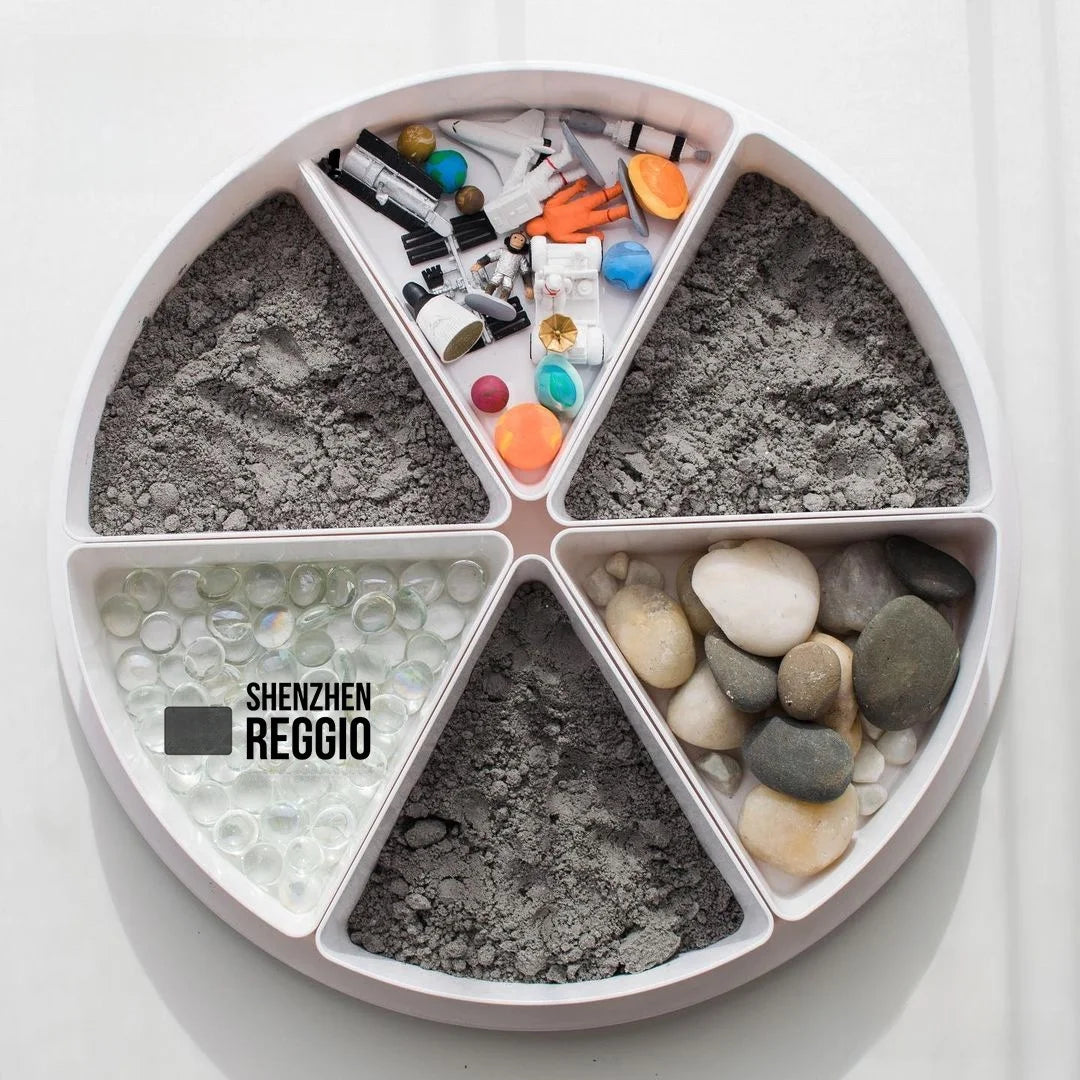 Sensory Bin Educational Nursery Partitioned Montessori Reggio Toy Storage ABS Educational Toys for Toddlers And Preschoolers