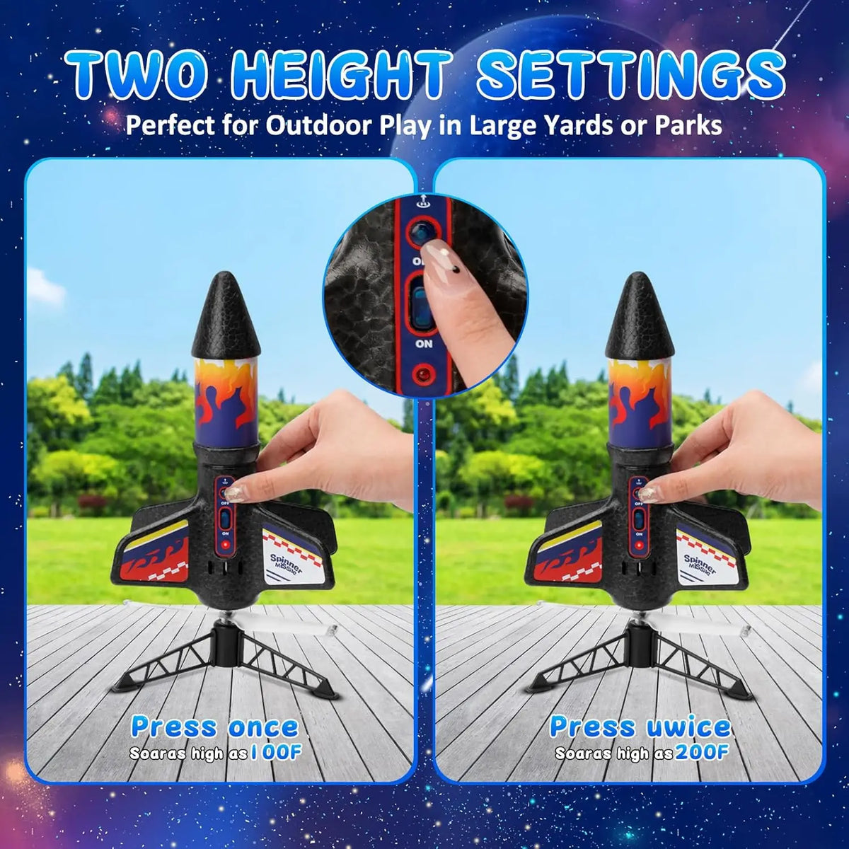 Kid Electric Rocket Launcher Toys Outdoor Model Rocket Kit Exploration Skyrocket With Parachute Game for Boy Girl