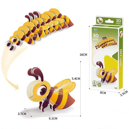 Montessori Educational Toy Set, DIY 3D Paper Model Assembly Animal Puzzle, Exciting Learning Play for Boys and Girls