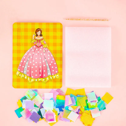 Children's Fabric Art Craze Poke Drawing Craft Toys Creative Puzzle Puncture Painting Poking Sticker Kids Birthday Gift For Girl