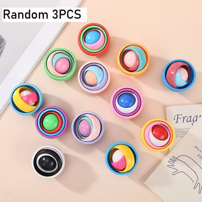 3D Rotation Ball Fidget Gyro Sensory Toys Hand Fidget Spinner Gyroscope Toys for 5 To 10 ADHD Autism Stress Relief Toy
