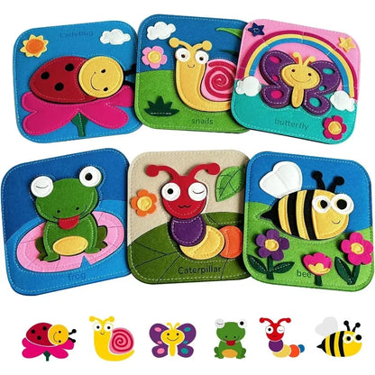 Montessori Giraffe Busy Board Preschool Learning Educational Busy Book Sensory Quiet Book Travel Toy for Baby Kids 3 4Years Old