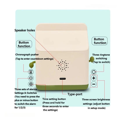 Creative Milk Box Digital Alarm Clock For Kids Digital Display Time/date for Bedroom Cute Digital Desktop Clock Home Decoration